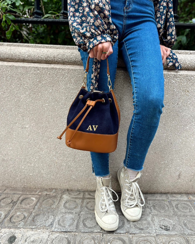 Bolso bouler mini Carmina ante marino
