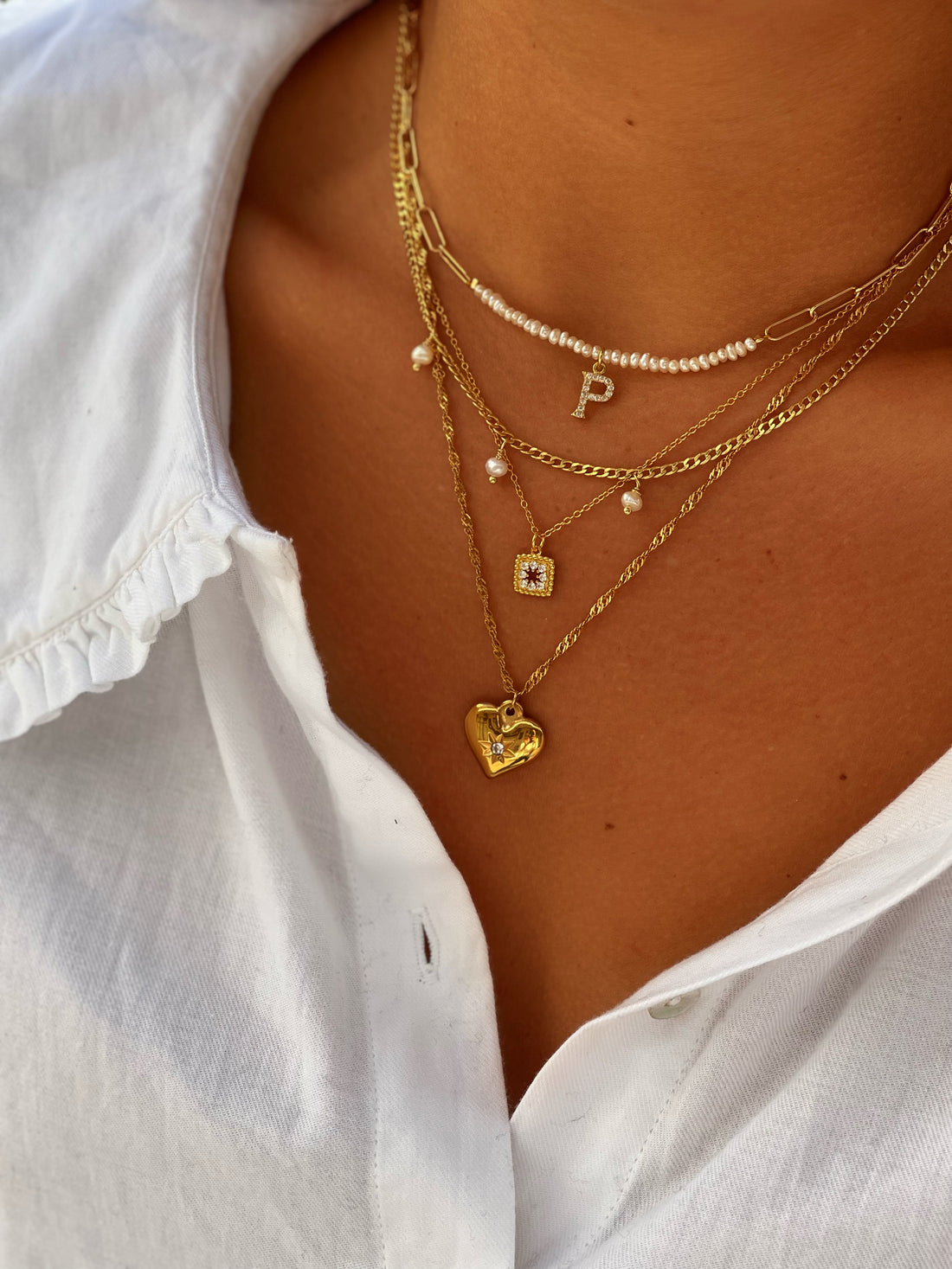 Classic initial Vintage necklace
