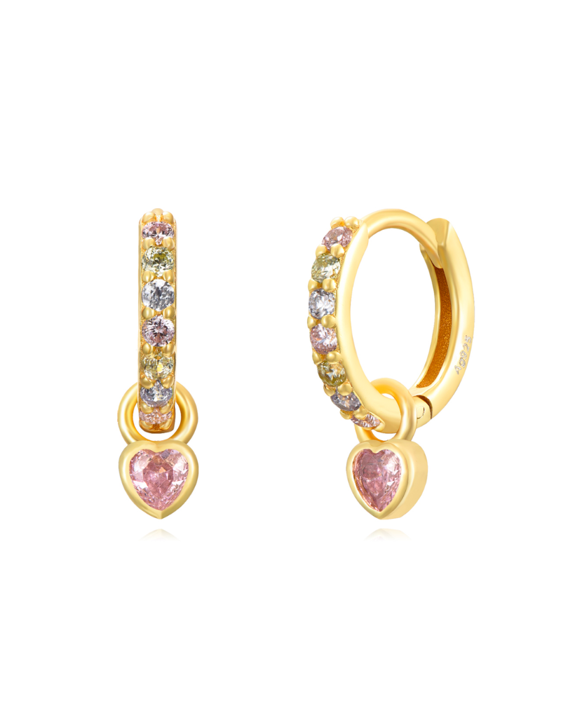 Pendientes mini hearts colors