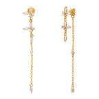 Pendientes long spring White