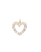 Charm corazón circonitas
