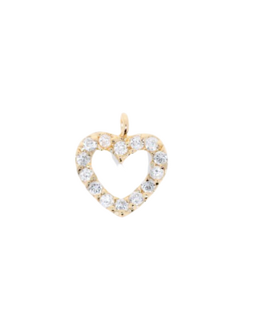 Zircon heart charm