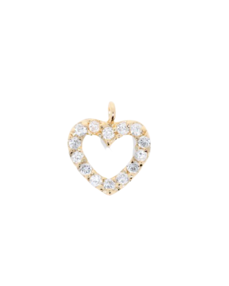 Charm corazón circonitas