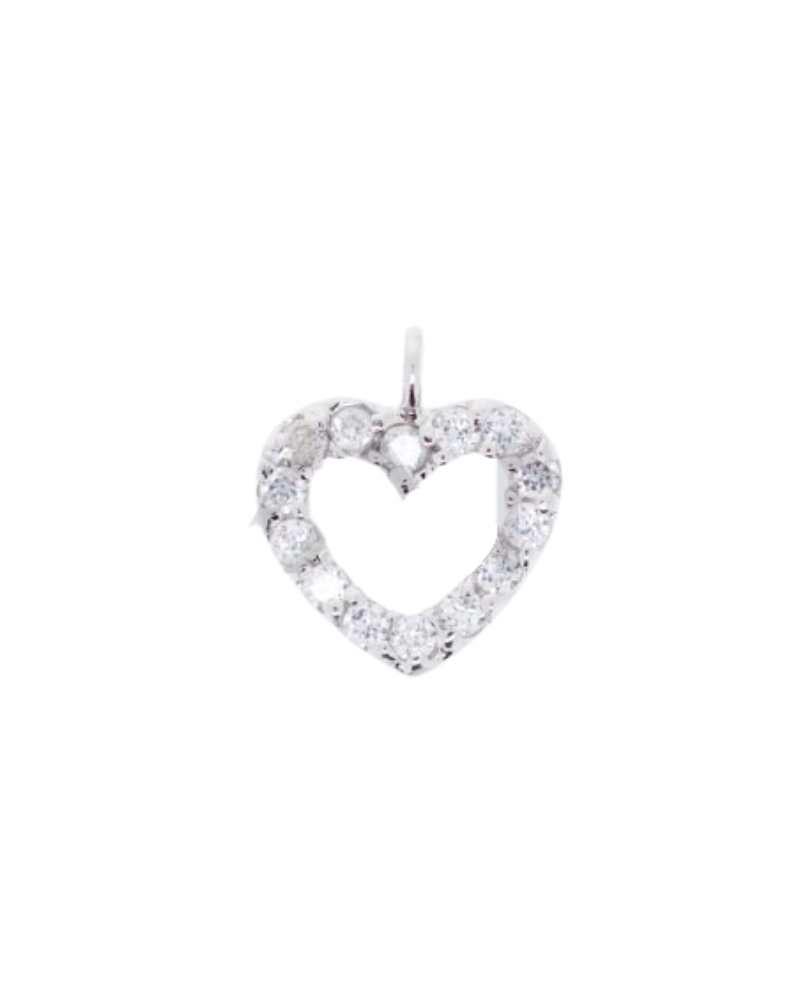 Charm corazón circonitas