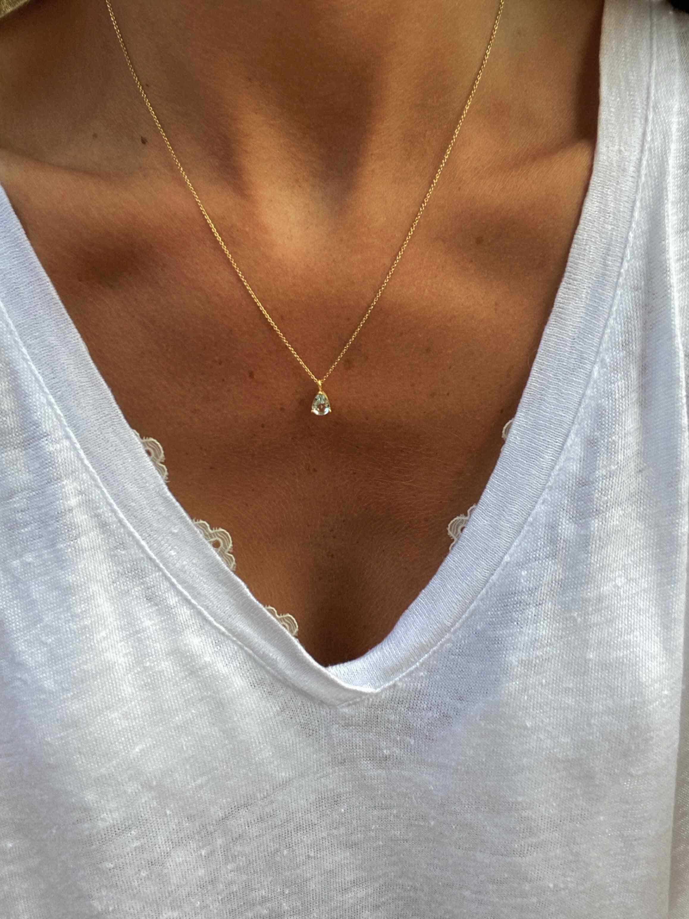 Collar gota Topacio
