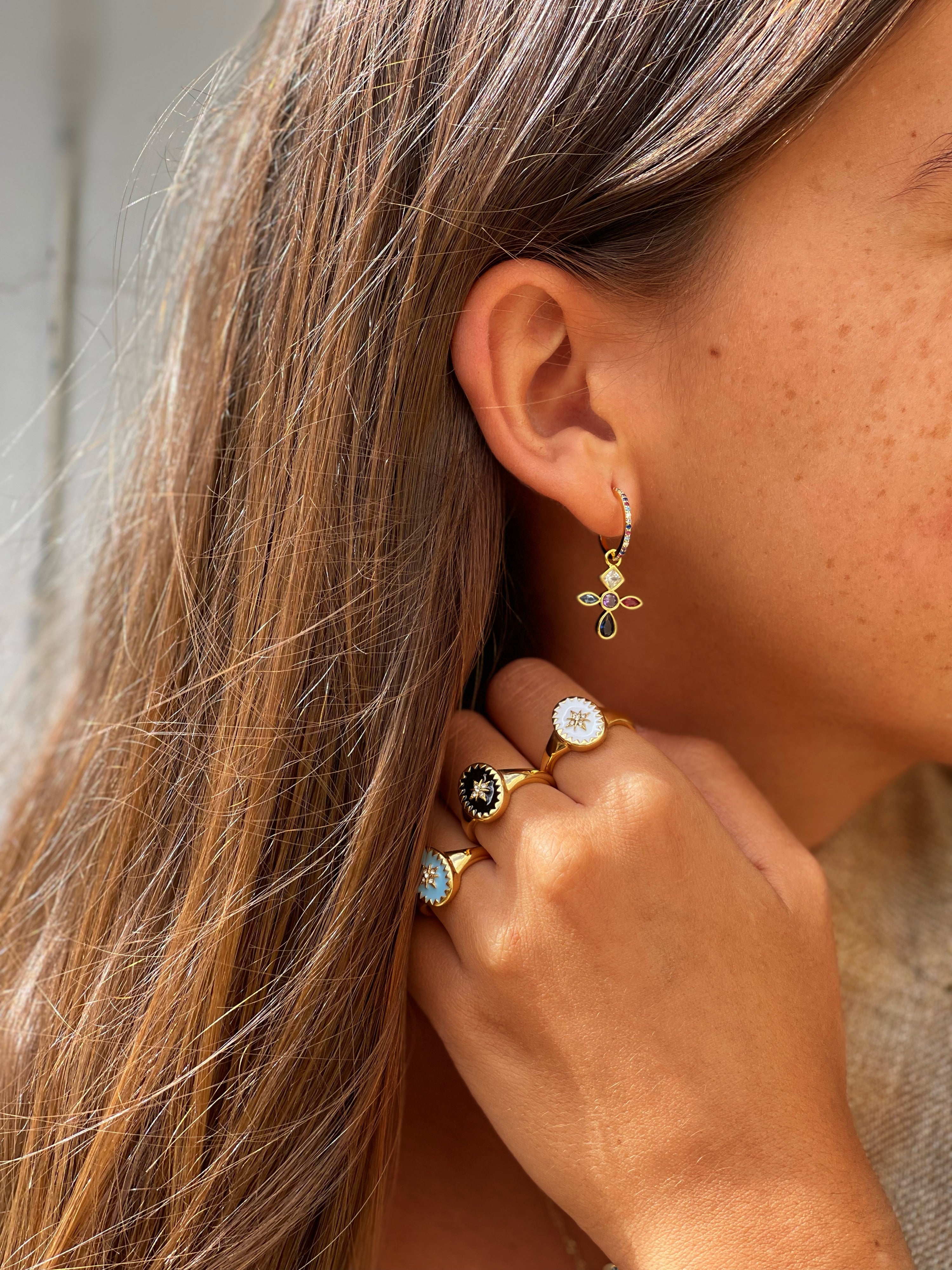 Pendientes Special Iris Cross