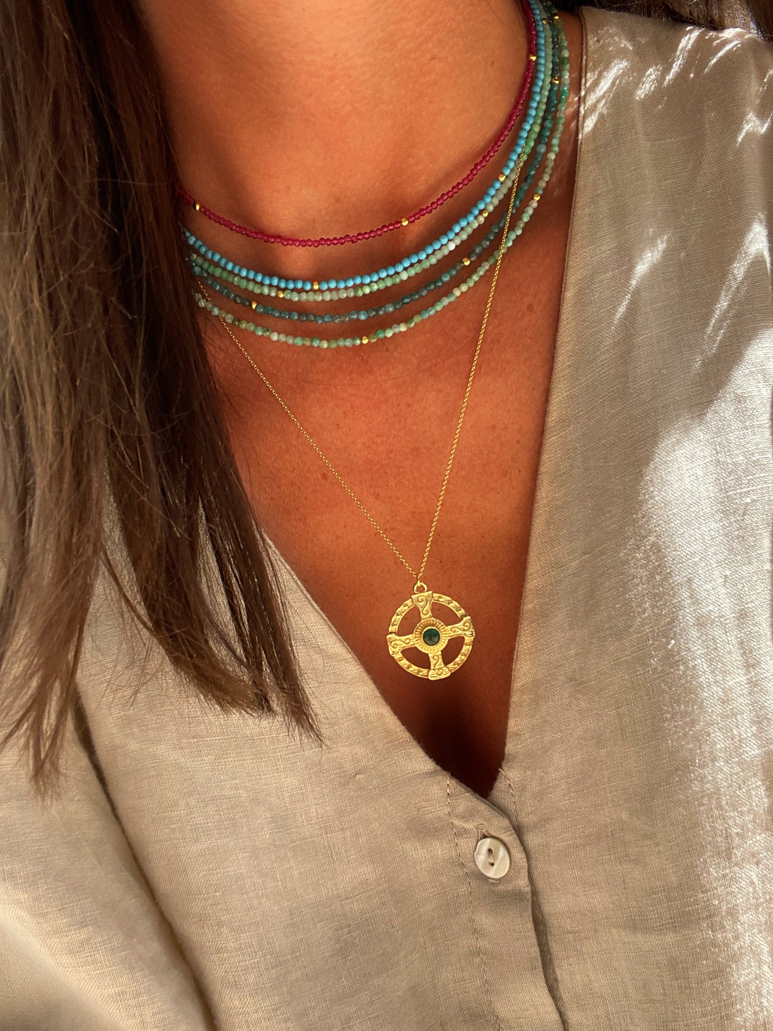 Chocker mineral Rubí
