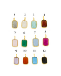 Charm rectángulo mineral