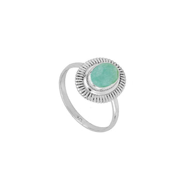 Amazonite Silver Ring