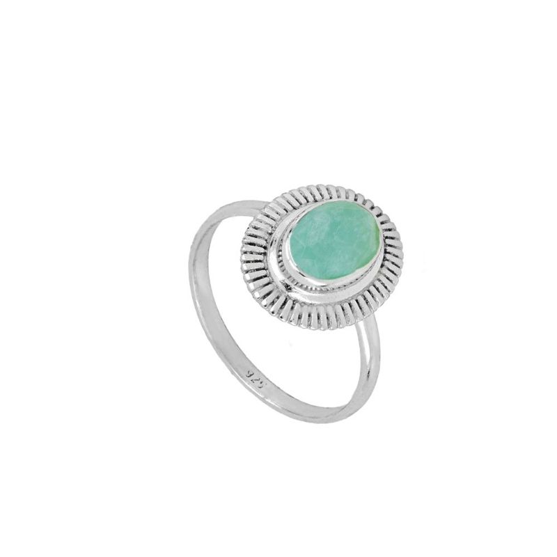 Anillo Amazonita Silver