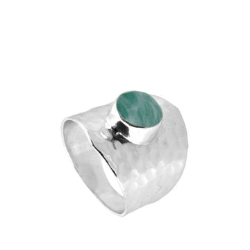 Kanpur Amazonite Silver Ring