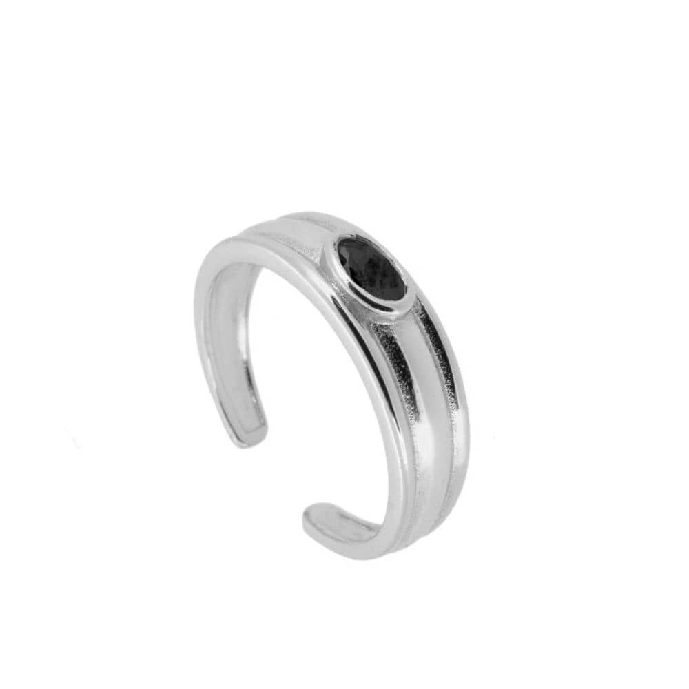 Anillo Siena Black silver