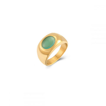 Olive Green Steel Ring