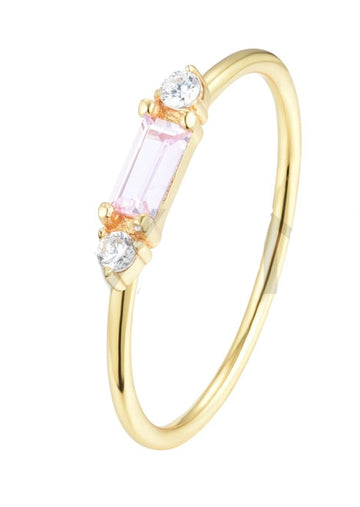 pink baguette ring