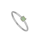 Pacific Opal Silver square mineral ring