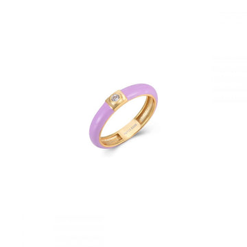 Lavender Enamel Ring