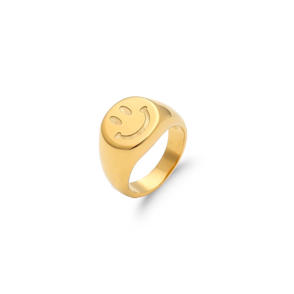 Anillo Happy face Acero