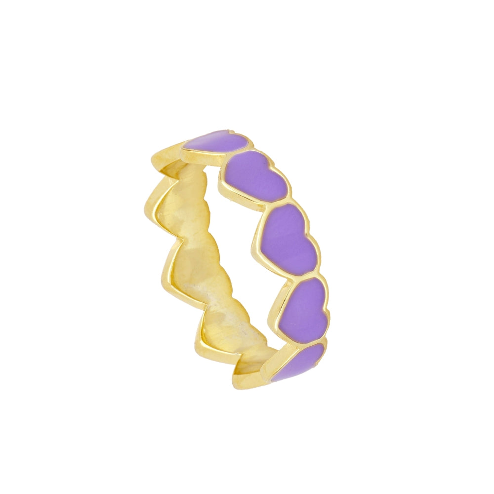 Anillo Hearts Lavanda