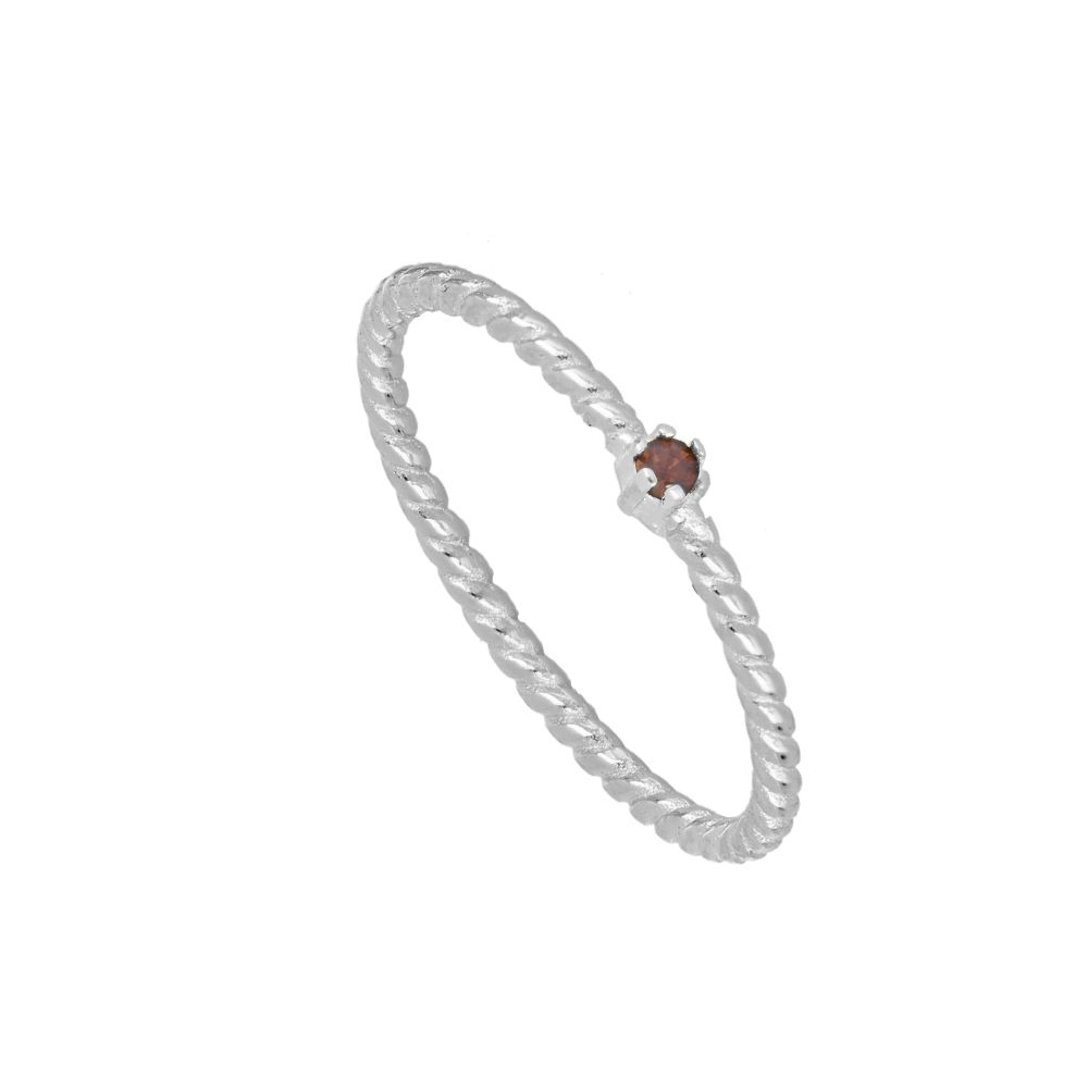 Anillo mini balls ópalo ciclamen silver