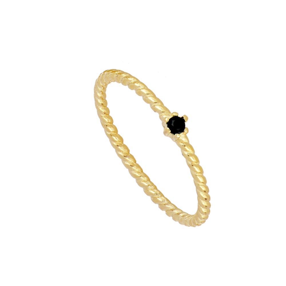 Anillo mini balls circonita negra