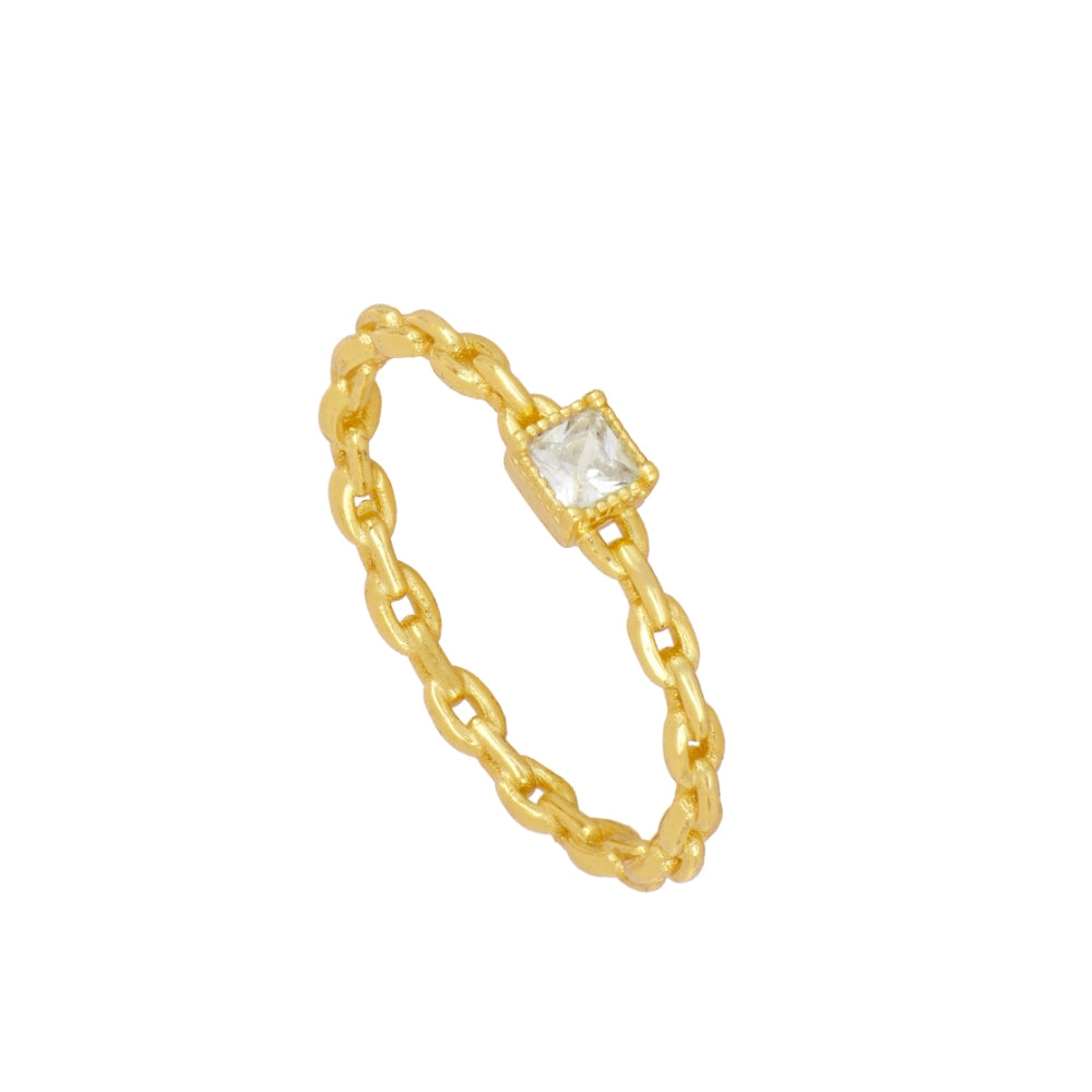 Anillo Mini Chain White