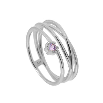 Silver lilac Nigeria ring