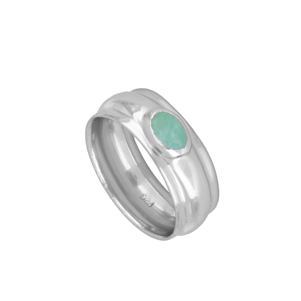 Anillo Siena amazonita silver.