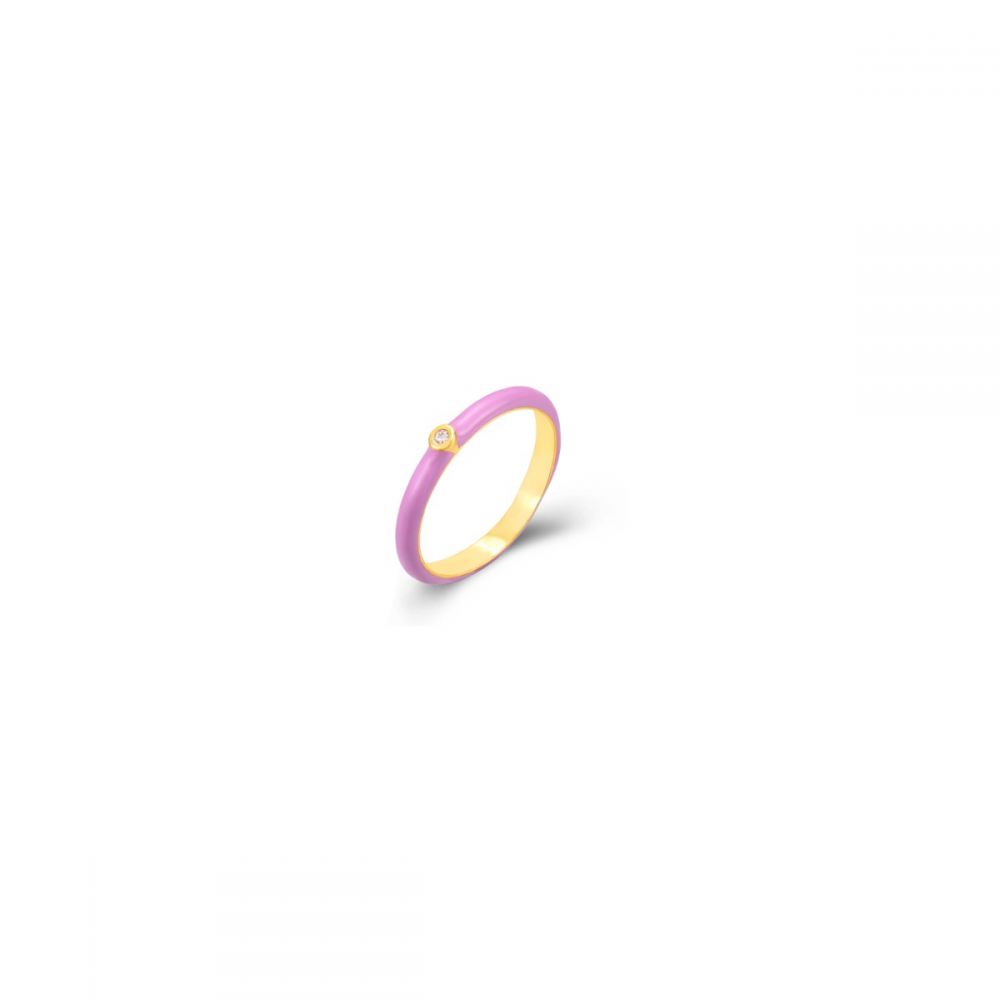 Anillo enamel slim lavanda