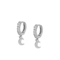 Pendientes mini shine moon Silver