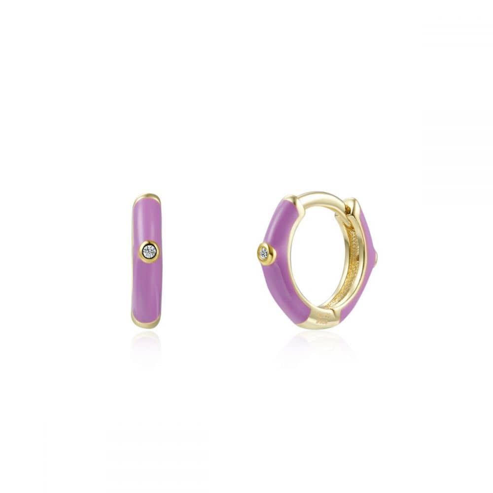 Aritos enamel amatista
