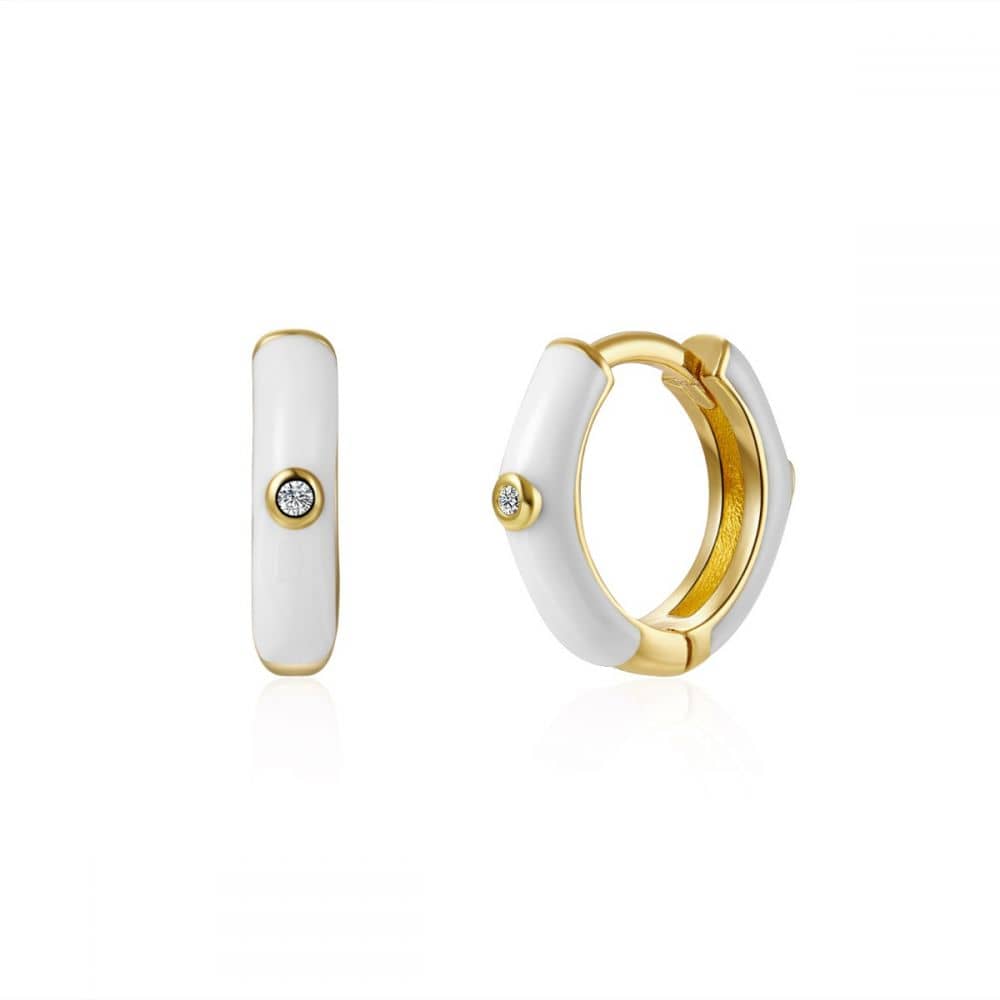 Aritos enamel blanco
