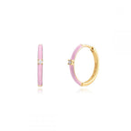 Aros big hoops enamel pink