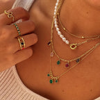 Collar Eternity Big Pearls combinado