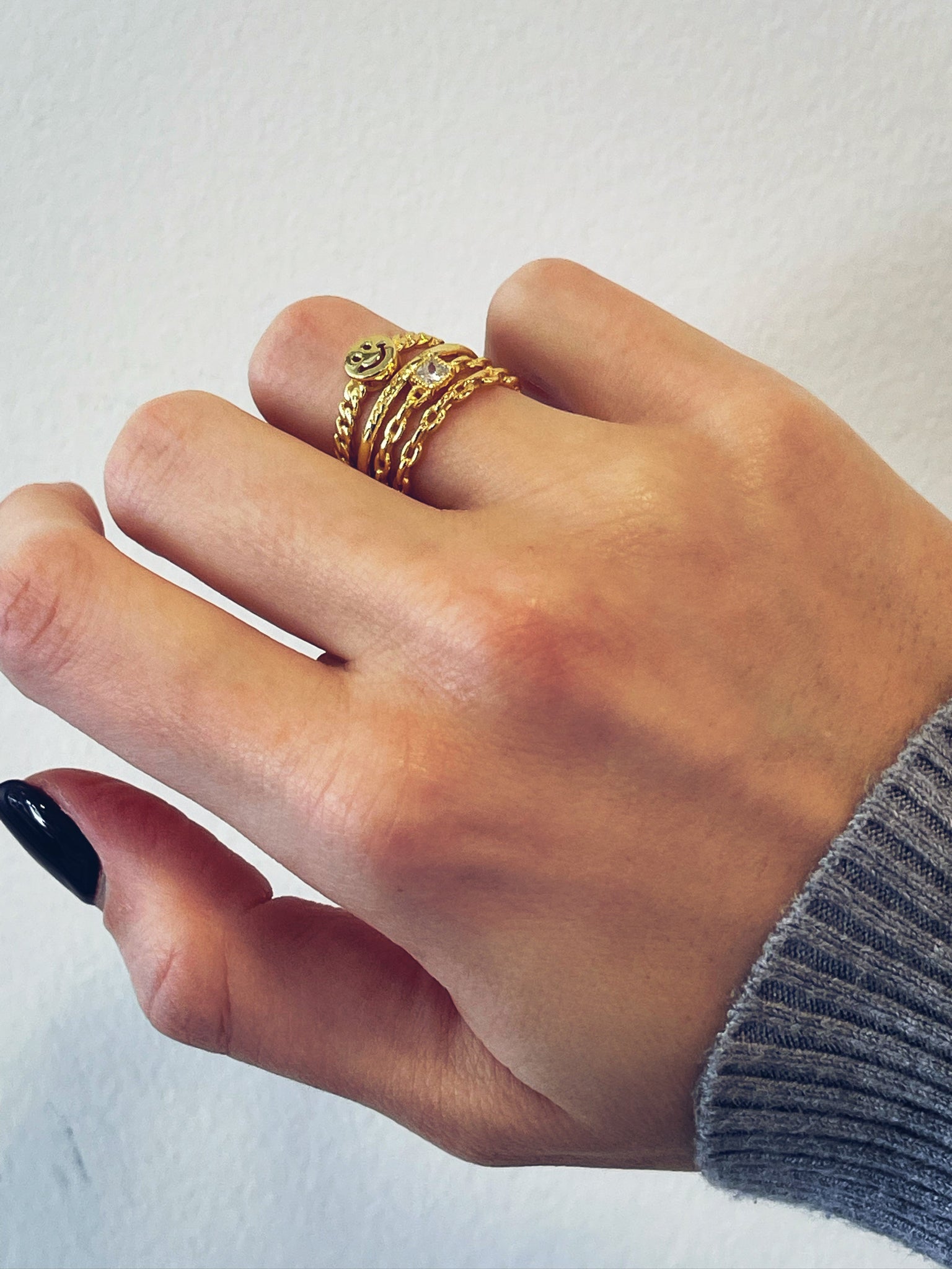 Anillo Mini Chain White