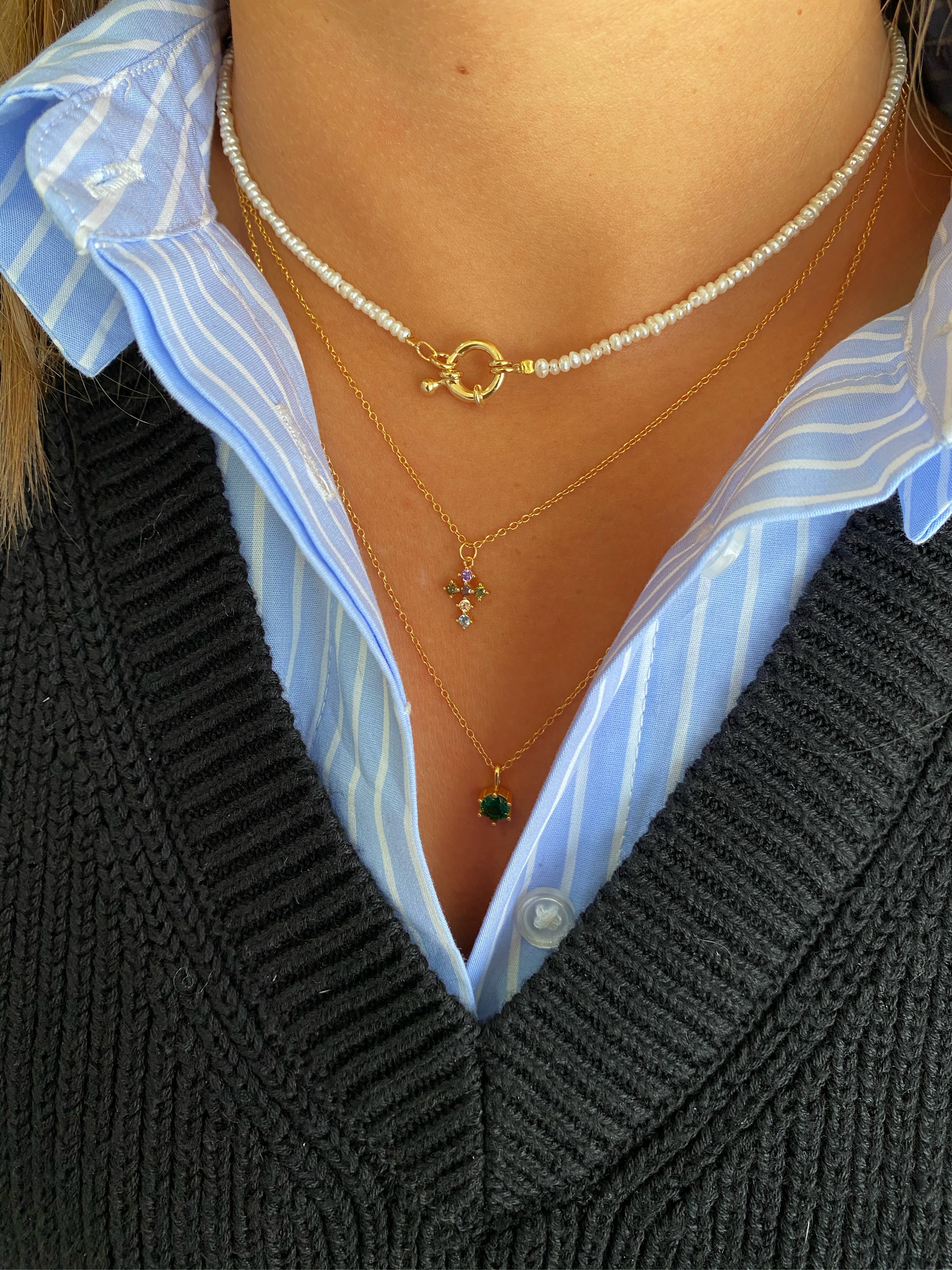 Collar circonita verde