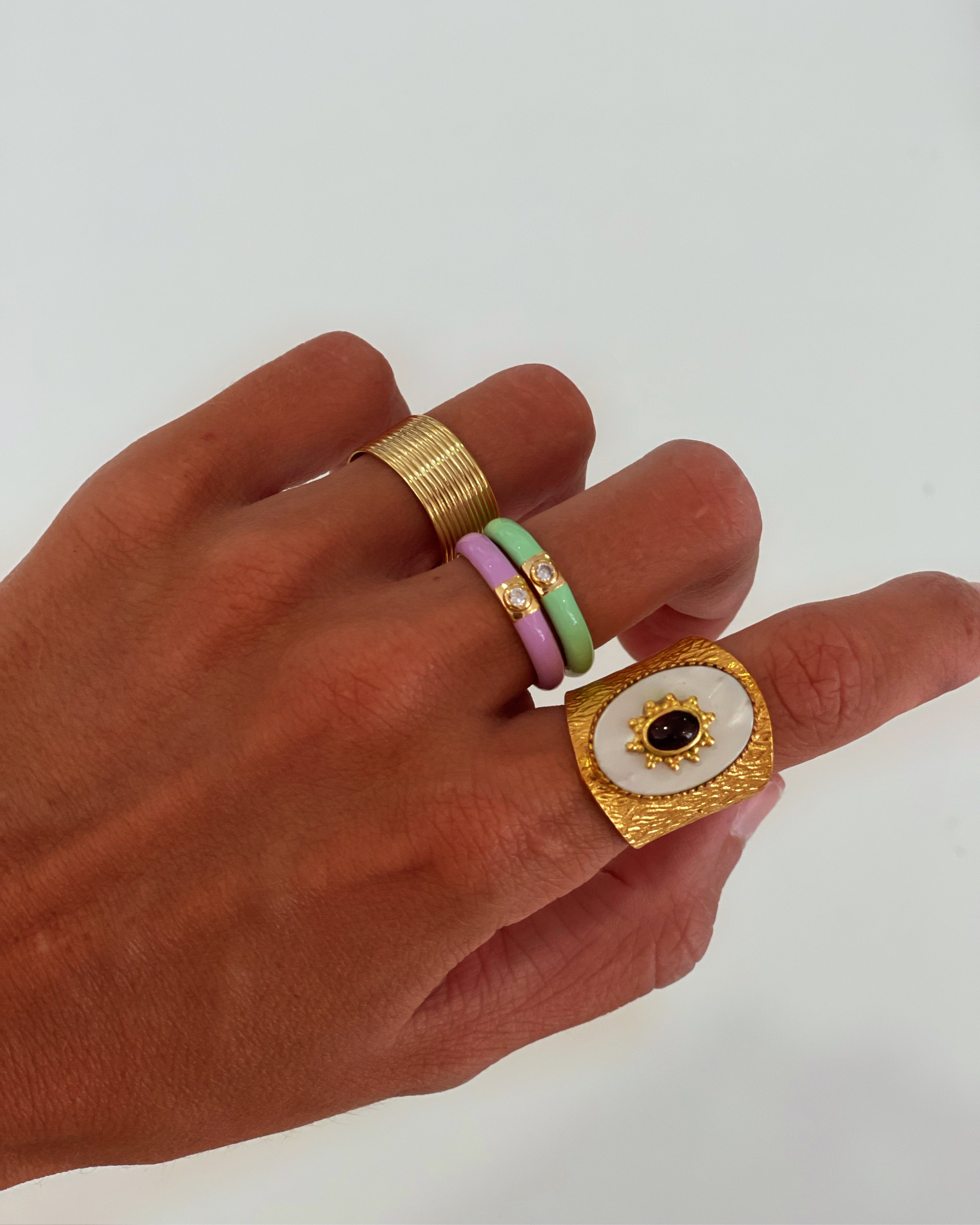 Anillo Enamel Lavanda