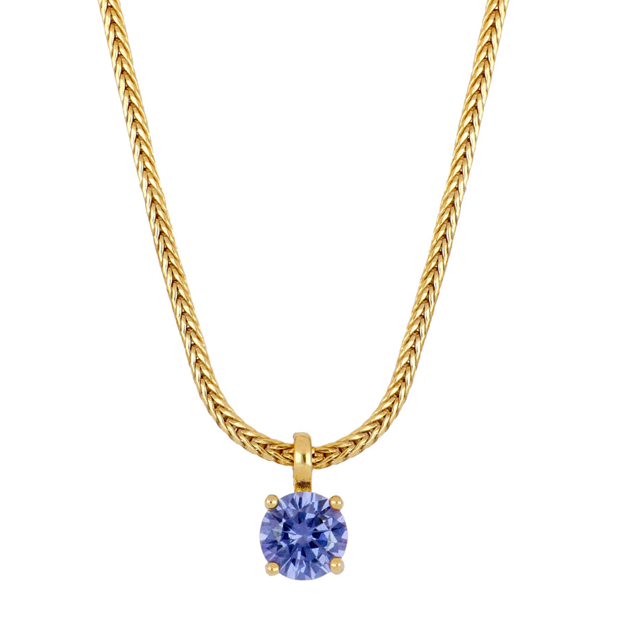 Collar Amuleto Azul Zafiro Gold