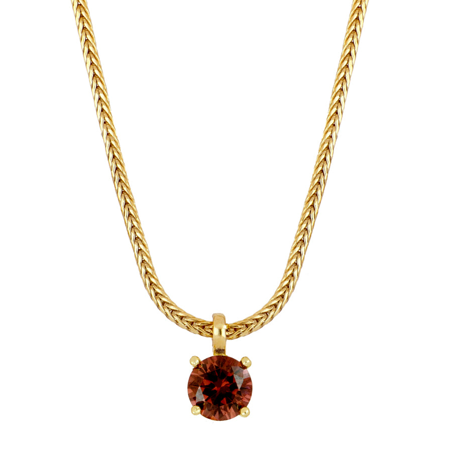 Collar Amuleto Rodolita Gold