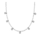 Chocker plaquitas perlas silver