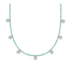 Chocker amazonite silver inserts