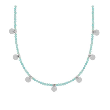 Chocker amazonite silver inserts