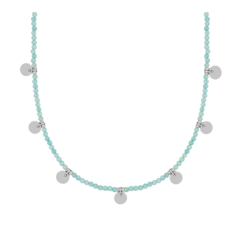 Chocker plaquitas amazonita silver