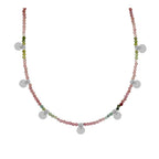 Chocker plaquitas turmalina silver