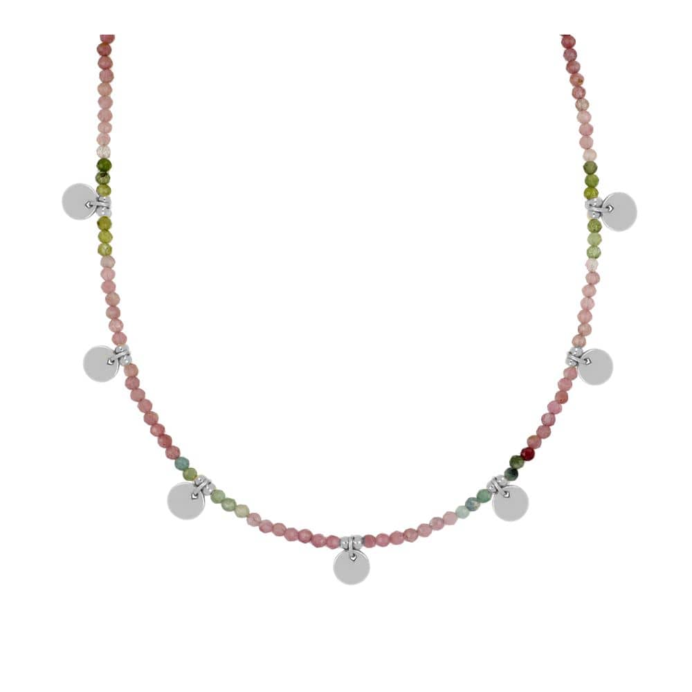 Chocker plaquitas turmalina silver