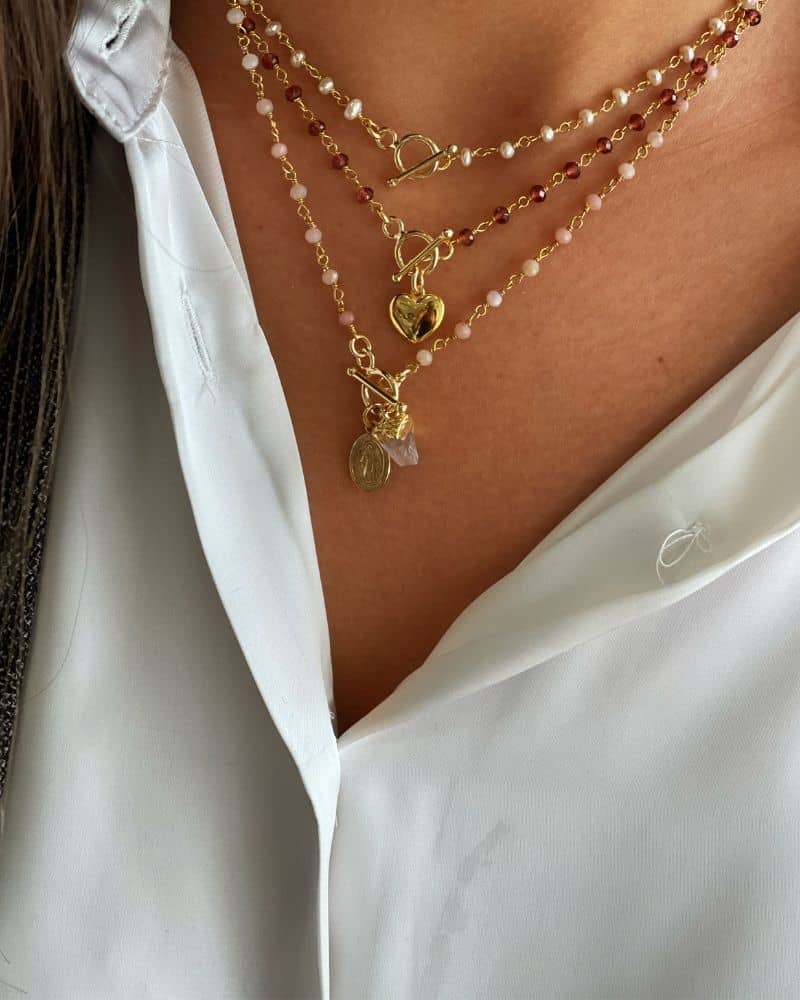 Collar Essentia ópalo rosa