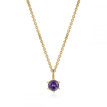 Amethyst zirconia necklace