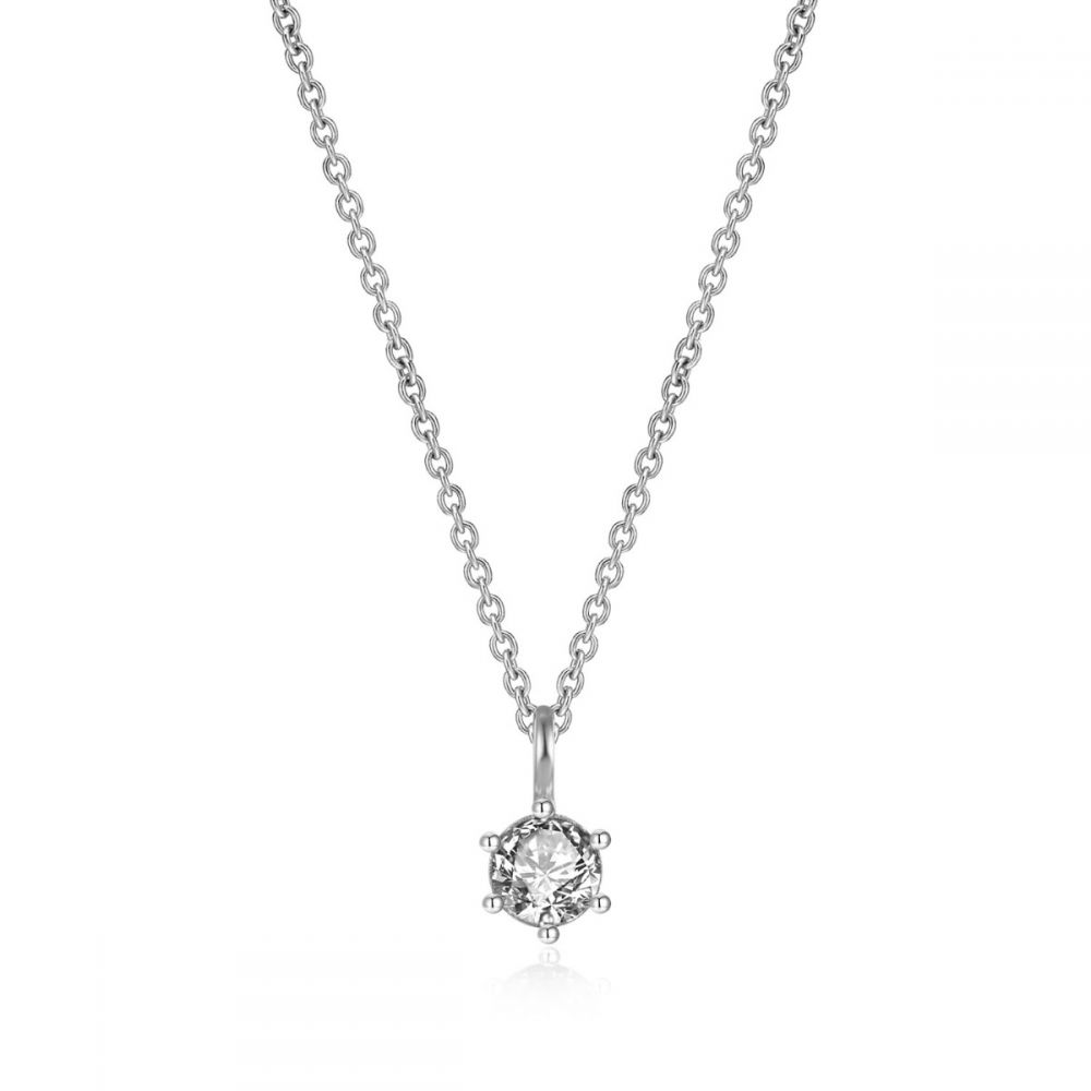 Collar circonita blanca Silver
