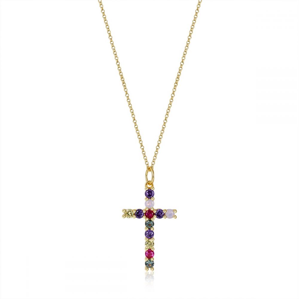 amethyst cross necklace