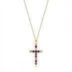 Collar cruz amatista