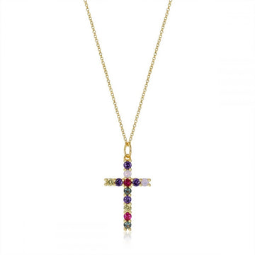 amethyst cross necklace